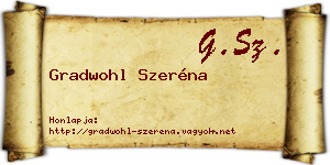 Gradwohl Szeréna névjegykártya